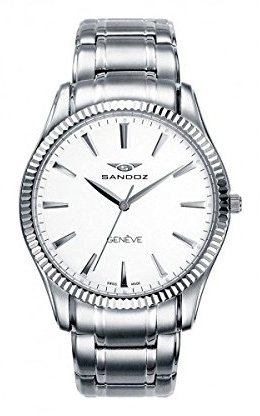 Sandoz 81306-00 - Reloj de Pulsera, Correa de Acero Inoxidable, Color Plateado