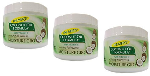 3x Palmers Palmer's Coconut Oil Formula Moisture Gro Shining Hairdress 250g (insgesamt - 750g)