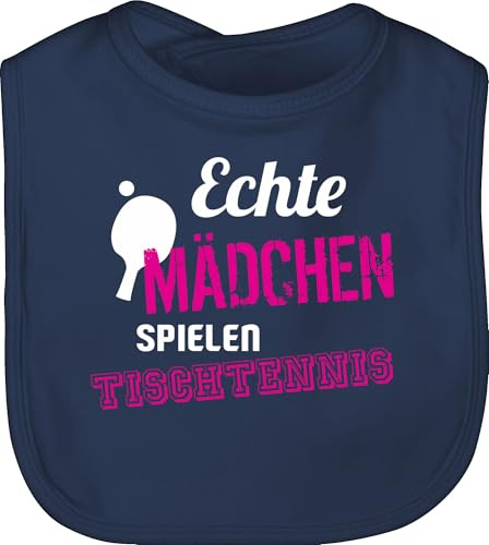 Shirtracer - Baby Lätzchen - Sport & Bewegung - Echte Mädchen spielen Tischtennis