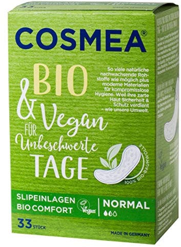 Cosmea BIO Slipeinlagen, VEGAN, Normal ohne Duft, 33 Stk. (5er Pack)