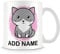 MUGGZ Cat Mug - Personalised Cup with Name - Gift for Kids – Custom Funny Coffee Mug – Unique Gift for Friends & Family