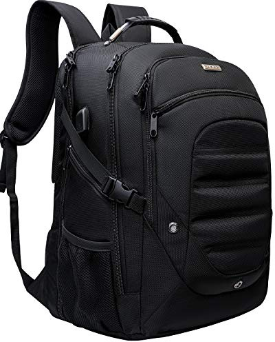 Large Gaming Laptop Travel Backpack with USB Charging Port TSA Friendly for 19.5,18, 18.4 Inches Notebook Computer 55L Bookbag for Men Students