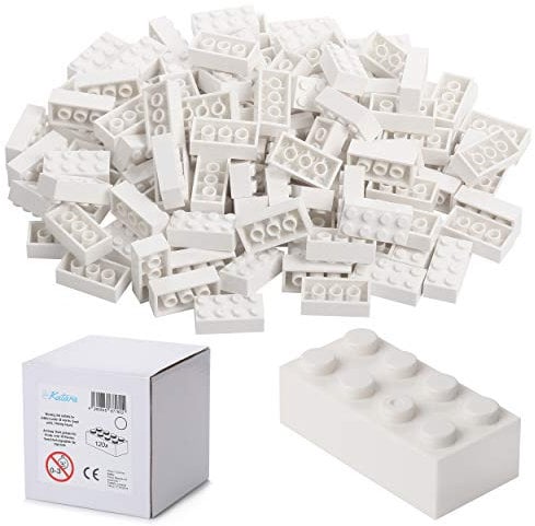 120 Bausteine 4x2, Kompatibel Zu Allen Anderen Herstellern, In Vielen Farben Erhältlich – Weiß