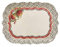 Brandani 52367 Vassoio Cantico Porcellana (Mele) 33,5X25 cm Colore Bianco Decoro Natalizio