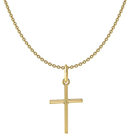 ACALEE Kinder-Halskette mit Kreuz-Anhänger 333 / 8K Gold zauberhafter Halsschmuck für Mädchen und Jungen, tolle Geschenkidee, 20-1222-38 38 cm