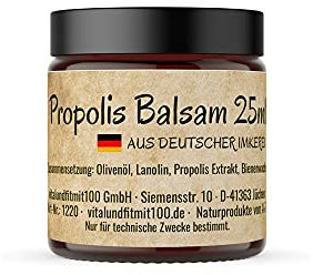 Propolis Balsam/Creme 25ml - aus deutscher Herkunft - Deutsche Imkerqualität der Spitzenklasse - frische Ware - enthält wertvolle Öle