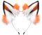 Handgefertigtes katzenohren Fuchs Wolf Ohren Halloween Kostüm Zubehör Damen und Kinder Orange