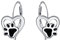 hundepfoten Ohrringe S925 Sterling Silber katzenpfoten Tropfen Baumeln Leverback Ohrringe Tier Schmuck für Frauen Tochter Freundin Geschenk HOOHWE