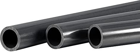sourcing map PVC Rigid Round Pipe 15.5mm ID 20mm OD 500mm Black High Impact for Water Pipe, Crafts, Decoration, Cable Sleeve 3pcs
