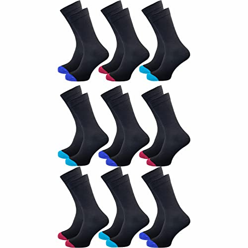 GAWILO Venensocken für Damen (9 Paar) | Ohne Gummibund & ohne drückende Naht | Socken mit Komfortbund | Weich & bequem