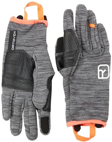 ORTOVOX Fleece Light Glove W - Leichter Fleece-Handschuh mit Smart-Finger und Leder-Handinnenseite für Skitouren - GRAU - Damen - S
