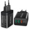 2 Stück USB C Ladegerät,Insgesamt 35W USB C schnellladegerät PD 3.0 + QC 3.0, 4-Port Multi USB Netzteil, kompatibel mit iPhone 16/15/14/13/12, Samsung Galaxy S24/S23/S22/Note 10/S10