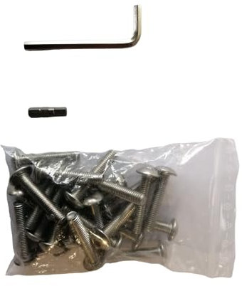 Sechskantschlüssel + M8x40 Schraube Doppelstabmattenzaun Pfosten Befestigung 25 Stck.