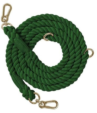 QIUMING Hundeleine, handgefertigt, geflochtenes Seil, 250 cm, Starkes Baumwollseil, Hundeleinen, robuste Leine für kleine, mittelgroße und große Hunde, Spaziergänge, Training