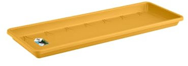 Elho Barcelona Balconnière Soucoupe 50 - Soucoupe pour Balcon & Extérieur - Ø 45.0 x H 2.8 cm - Jaune/Jaune Miel