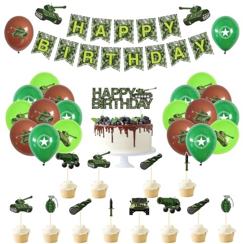 Militär Geburtstag Deko Army Deko Geburtstag Camouflage Geburtstag Luftballons Militär Luftballons Deko Camouflage Torten Topper Army Girlande Geburtstag Army Camouflage Geburtstag Party Deko