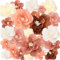18 Stück mexikanische Papierblumen, bunte Fiesta, Papierblumen, Karneval, Krepppapier, Blumen, mexikanische Party-Dekorationen, Zubehör für Cinco De Mayo Party, Taco-Party, 30,5 cm, 30,3 cm, 25,4 cm,