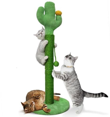 Mora Pets Rascador para Gatos de Poste 83cm Grandes Arbol para Gatos Cactus Rascadores de Sisal Natural Grün