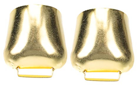 Zerodeko Metallene Kuhglocken 2 Stück aus Eisen, Retro, Gold