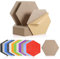 Rdutuok 12 Stück Selbstklebend Akustik Panel,30x26x1cm Hexagon Akustik Absorber Schallschutzplatten Akustikpaneele Wand für Tonstudio, Büro,Studio und Wanddekoration(Dunkelkamel)