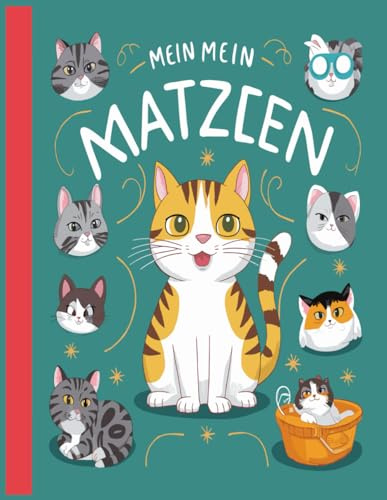 Mein Stickeralbum – Katzen:: Leeres Stickerbuch, stickeralbum leer zum sammeln Taschenbuch – Großdruck,