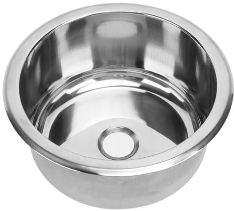 Fregadero redondo de cocina para autocaravana, 225 x 120 mm, para autocaravana, barco, caravana