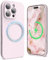 SURPHY Cover Magnetica per iPhone 16 Pro Max 6,9,Compatibile con MagSafe Accessori,Sottile Antiurto iPhone 16 Pro Max Case Silicone con 2 mm Protezione Fotocamera,Grigio Rosa