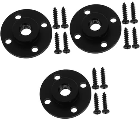 HEMOTON 3pcs Mic Boom Arm Stand Wall Flange Mount Threaded Microphone Bracket for Recording