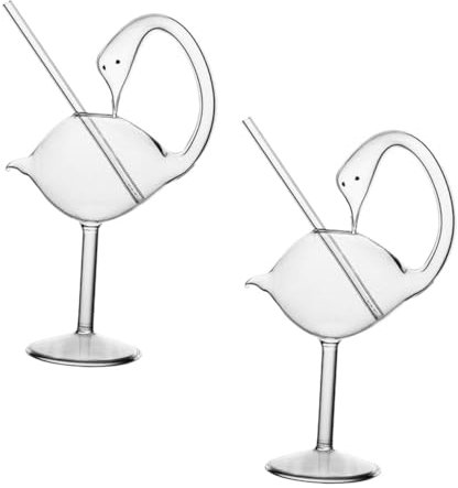 COLLBATH 2pezzi in Vetro Forma Di Bicchiere Da Cocktail Trasparente Stabile Per Cocktail Vino e Altre Bevande