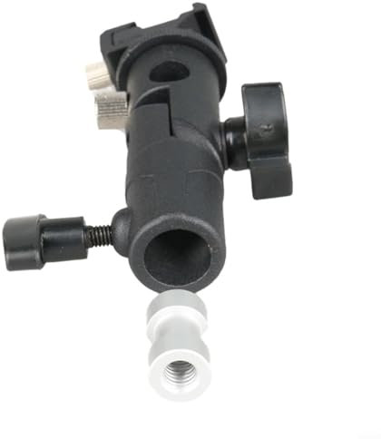 CNANRNANC Support de flash, rail de flash, support de parapluie support de trépied de lumière 1/4 à 3/8 compatible avec trépied flash