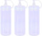 Leak-Proof Sauce Squeeze Bottles (3-Set_400ml) BPA Free Plastic Condiment Bottles Twist On Cap Lid Easy to Squeeze Perfect for Salad Dressing Ketchup Mustard Oil Paint BBQ Sauce (Pack-3, 400ml/14oz)
