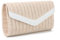 EVEOUT Clutch de Paja con Cadena Mujer Verano Boho Cartera de Mano Tejido de Noche Bolso Bandolera sobre de Rafia para Bodas,Playa y Fiesta