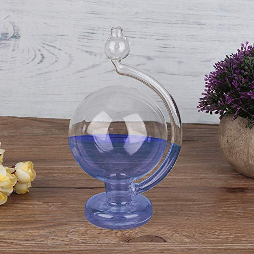 SustVita Barometro Meteo Vetro Tempesta Vetro - Omabeta Bottiglia Previsioni Meteo, Blu Decorativo Decorazione Domestica Predittore con Liquido All'interno