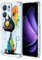 YUXING Trasparente Cover per Oppo Reno 13F 4G 5G / Reno 13 FS 4G 5G - Custodia Protettiva Sottile in TPU Morbido Antiurto con Carino Motivo Disegno Cool (Black Cat)