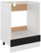Tomostar Oven Cabinet, Kitchen Base Cabinet Riga Black 60x46x81.5 cm Engineered Wood
