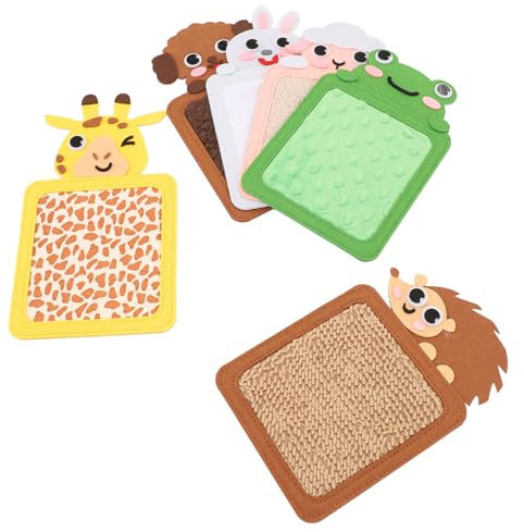 Autistische -Sensormatten, Niedliche Tiere, Strukturierte Spielzeuge für die Wand, 6 Stück, für Taktiles Spielen