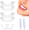 IKOPFLN 2 ensembles Appareils dentaires non poreux,facette dentaire,dentier silicone, Prothèses Dentaires Prothèse Dentaire Cosmétique, Instantanées Fausses Dents,Pour Les Dents Cassées Manquantes