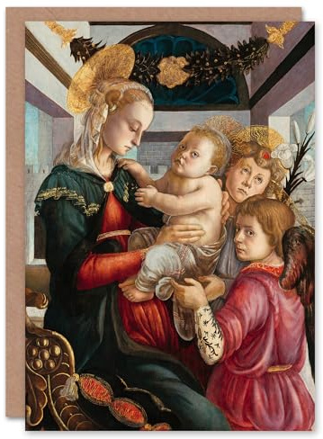 Artery8 Sandro Botticelli Art Card Madonna and Child with Angels
