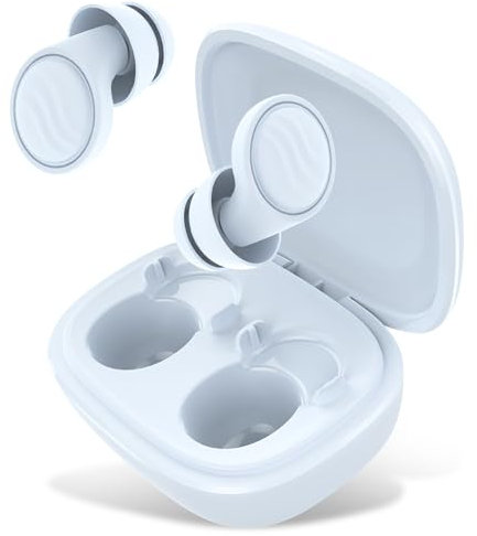 Ear Plugs for Sleep, 35dB Noise Cancelling Hearing Protection Earplugs with Single/Double EarTips, Reusable Silicone Ear Plug, 4 Sizes XS/S/M/L and Carrying Case for Sleep, Travel or Concerts(Blue)