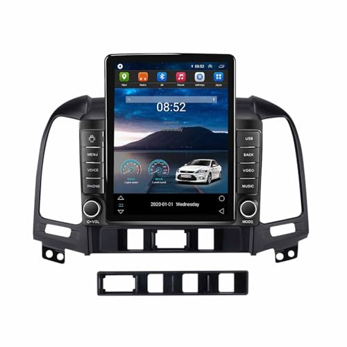 9.7 Pulgadas Pantalla Táctil Android 15 Radio 2 DIN para Hyundai Santa Fe 2 2006-2012 con Carplay GPS Navigation Bluetooth Controles del Volante Cámara de Respaldo(T700 [8+256G])