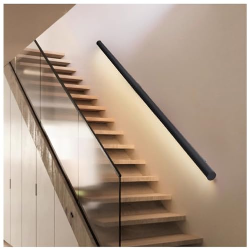 LWJSOCP Corrimano a LED per Scale con sensore, Luce da Parete in Lega di Alluminio, corrimano per Interni a Parete, per corridoi, Garage, Hotel