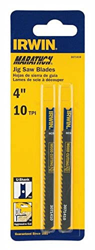 Irwin Tools IRWIN 3071410 U Shank 4 10 TPI Carbon Milled Jig Saw Blade
