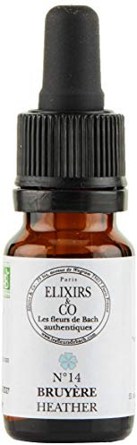 Elixirs & Co - Unitaire Bach Flowers Elixir - Heather No. 15 - Les Fleurs de Bach - Natural Remedy - Well-Being - Vegan - Organic - 100% Natural - Made in France - 10 ml