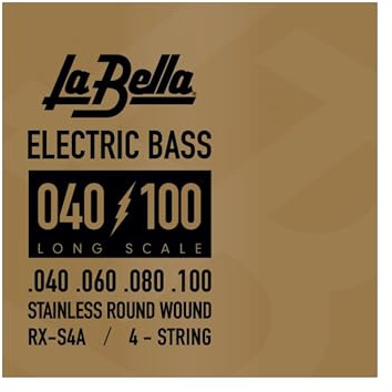 La Bella RX-S4A Long Scale Nickel Round Wound Bass 4-String Electric Bass 40-100