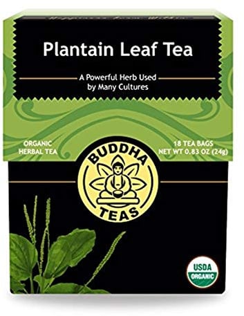Buddha Teas Organic Plantain Leaf Tea - Herbal Tea, Caffeine Free