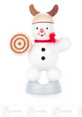 Rudolphs Schatzkiste Weihnachtliche Miniatur Schneemann Wikinger Höhe ca 6 cm NEU Erzgebirge Weihnachtsfigur Holzfigur