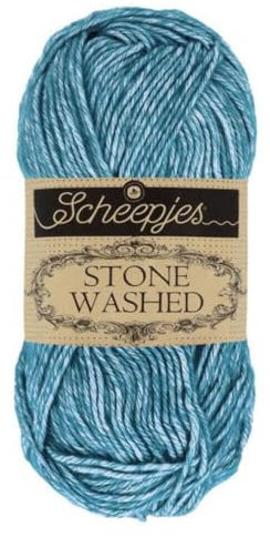 Scheepjes Stone Washed Garn 50 g blau, Farbnummer 805