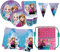 Ergogo - Kit de decoración de Frozen para cumpleaños de niños y princesas Disney, guirnalda de fiesta para decoración de mesa, accesorios y decoraciones – Mantel, servilletas, vasos y platos.
