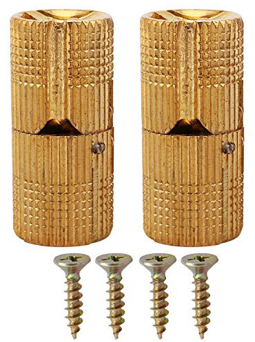 Lot de 2 charnières cylindriques invisibles en laiton 10 mm Angle d'ouverture 180° 14 mm