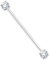 Tapsi´s Coolbodyart Industrial Piercing Barbell Chirurgenstahl Damen & Herren [Zirkonia] 38mm | Industrial Barbell | Barbell Piercing Ohr | Ohrpiercing Stab | CBABI54_C